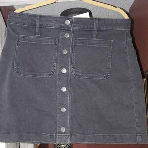 Madewell Black Denim Skirt size 30
